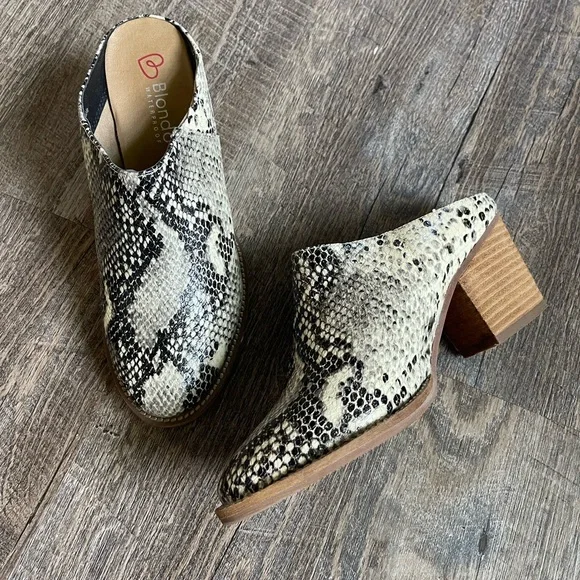 Blondo Norwich snakeskin heeled clogs - Picture 1 of 12